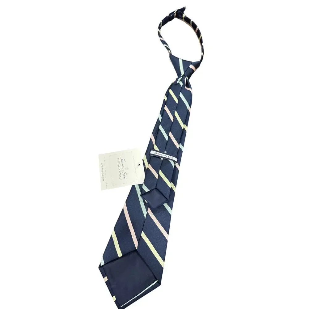 Janie and Jack Boys Tie 4-8 Special Occasion Striped NEW #G974